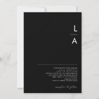 Moderno Minimalista | Casamento por Monograma Negr