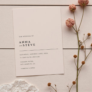 Convite Moderno Minimalista Elegante Simples Casamento Cha