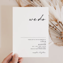 Convite Moderno Minimalista Fazemos Casamento