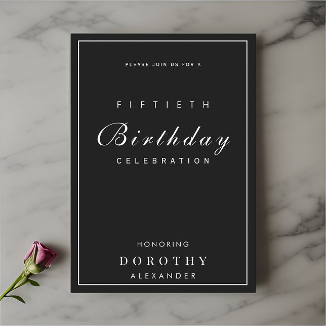 Convite Moderno Minimalista Qualquer Marco Adulto (Criador carregado)