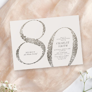 Convite Moderno minimalista, todos os anos de 80 do partid