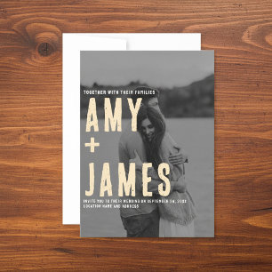 Convite Moderno Minimize seu casamento com Foto e Código Q