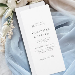 Convite Moderno, Mínimo, Branco, Casamento