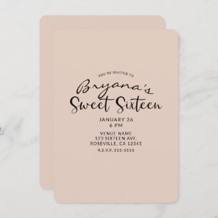 Convite Moderno mínimo qualquer cor doce 16 de 16