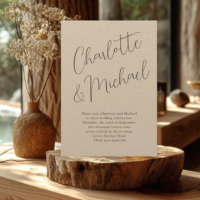 Convite Moderno, Mínimo, Tipografia - (Criador carregado)