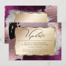 Moderno Negativo Abstrato Vinho Cassis Adiamento