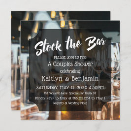 Convite Moderno, Negrito Estoque o Chá dos Casais Bares