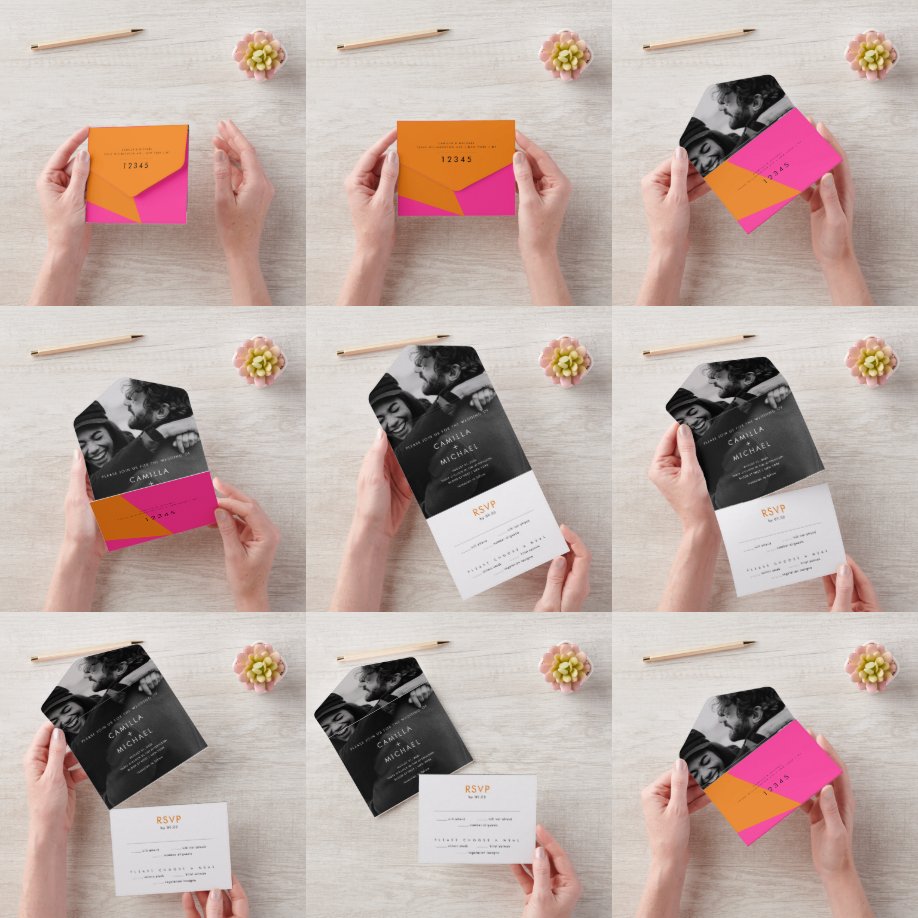Convite Moderno para Casamento Bright Summer