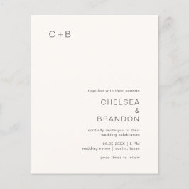 Convite Moderno para Casamento de Chelsea Ivory