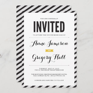 Convite Moderno para Casamento do Carnaval Negro