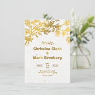 Convite Moderno para Casamento do Ouro Branco