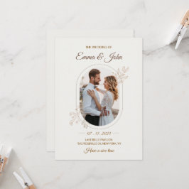 Convite Moderno para Casamento Minimalista