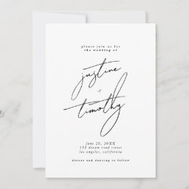 Convite Moderno para Casamento Minimalista