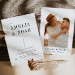 Convite Moderno para Casamento Minimalista<br><div class="desc">Este modelo de convite de casamento moderno é a forma perfeita de anunciar o seu grande dia! Edite todos os textos para fazer com que este contemporâneo salve a data completamente sua.</div>