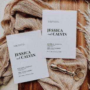 Convite Moderno para Casamento Minimalista