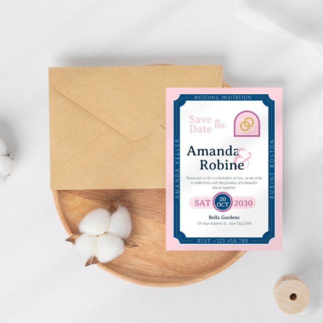 Convite Moderno para Casamento Minimalista (Criador carregado)