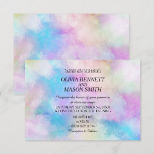 Convite Moderno para Casamento por Aquarela Chic