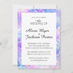 Convite Moderno para Casamento por Aquarela de Ser