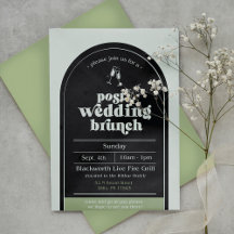 Convite Moderno para Casamento Poste Brunch