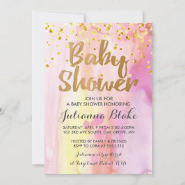 Convite Moderno para Chá de fraldas de Garota