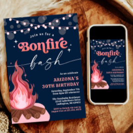 Convite Moderno Pessegueiro Rosa Bonfire, Bacia Bo