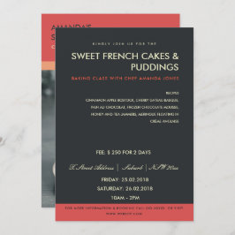 CONVITE MODERNO RED BLACK PHOTO WORKSHOP INVITE MODELO