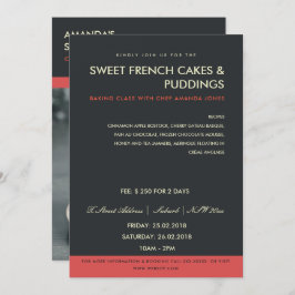 CONVITE MODERNO RED BLACK PHOTO WORKSHOP INVITE MODELO