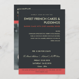 CONVITE MODERNO RED BLACK PHOTO WORKSHOP INVITE MODELO