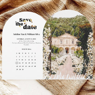 Convite Moderno Salvar a Data   Casamento branco preto