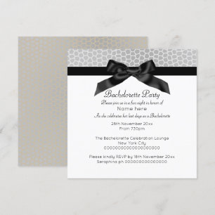 CONVITE MODERNO SILVER BLACK LEOPARD BACHELORETTE