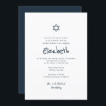 Convite Moderno Simples Tipografia Manuscrita Bat Mitzvah<br><div class="desc">Composto por uma escrita lúdica e uma tipografia serif; Tudo num fundo branco. 

Este foi projetado por materiais de terceiros selecionados,  exclusivos para o Zazzle.

Disponível aqui:http://www.zazzle.com/selectpartysupplies</div>