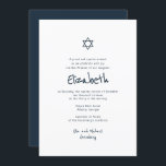 Convite Moderno Simples Tipografia Manuscrita Bat Mitzvah<br><div class="desc">Composto por uma escrita lúdica e uma tipografia serif; Tudo num fundo branco. 

Este foi projetado por materiais de terceiros selecionados,  exclusivos para o Zazzle.

Disponível aqui:http://www.zazzle.com/selectpartysupplies</div>
