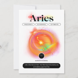 Convite Moderno - Sinal Zodiac - Cota ARIES | Elemento Fog
