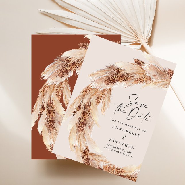 Convite Moderno terracotta elegante salve os pampas de dat (Criador carregado)