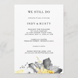 Convite Moderno Tropical Ainda Fazemos Renovação De Vow