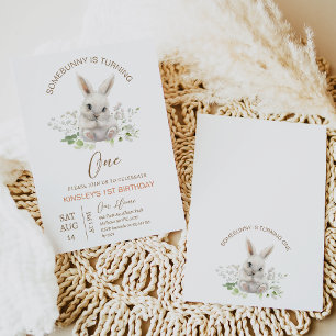Convite Moderno, Um Coelhinho Está Transformando Um primei