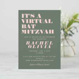 Convite Moderno Virtual Link e Green Bat Mitzvah