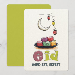 Convite Modo Eid - Culpa Não é Permitida: Calorias Não Con