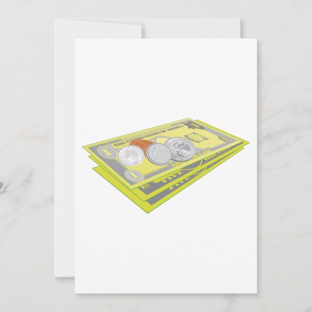 Convite Moeda e Moedas Coloridas Americanas (Frente)