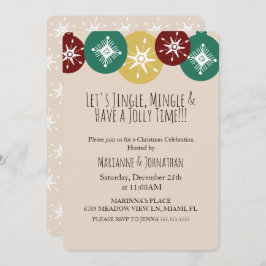 Convite Moedas de Natal Flocos de Neve