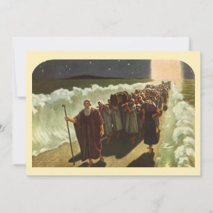 Convite Moisés Cruzando o Mar Vermelho, Religião Vintage