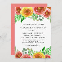 Mola de Água Elegante Floral de Casamento da prima