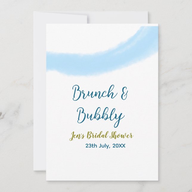 Convite Molas de água do ouro azul, borbulhante e picante (Frente)