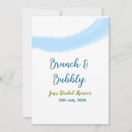 Convite Molas de água do ouro azul, borbulhante e picante