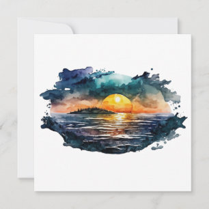 Convite Molde de Aquarela
