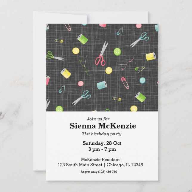 Convite Molde de costura (Frente)