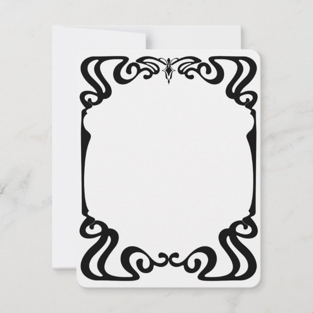 Convite moldura art nouveau (Frente)