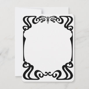 Convite Moldura art nouveau