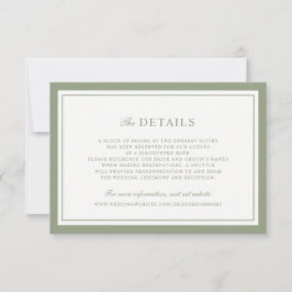 Convite Moldura de Borda de Sage Verde Elegante Detalhes d