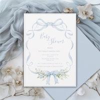 Moldura de Fita Azul Elegante Arco de Bebê